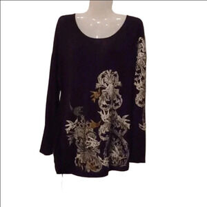 Black top with long sleeves